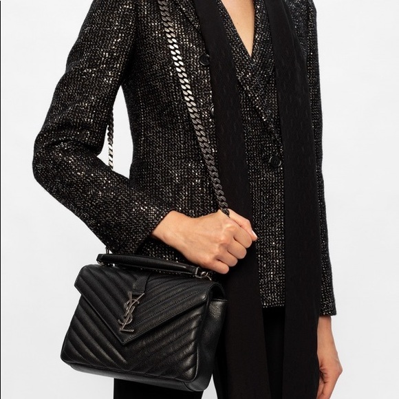 Yves Saint Laurent Handbags - ✅Authentic✅SAINT LAURENT COLLEGE BAG Black Mint